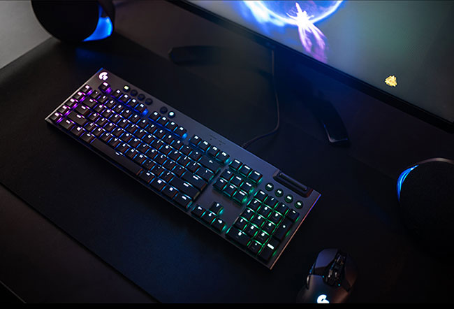 Logitech 羅技G813 LIGHTSYNC RGB 機械式遊戲鍵盤GL機械青軸(敲擊感軸