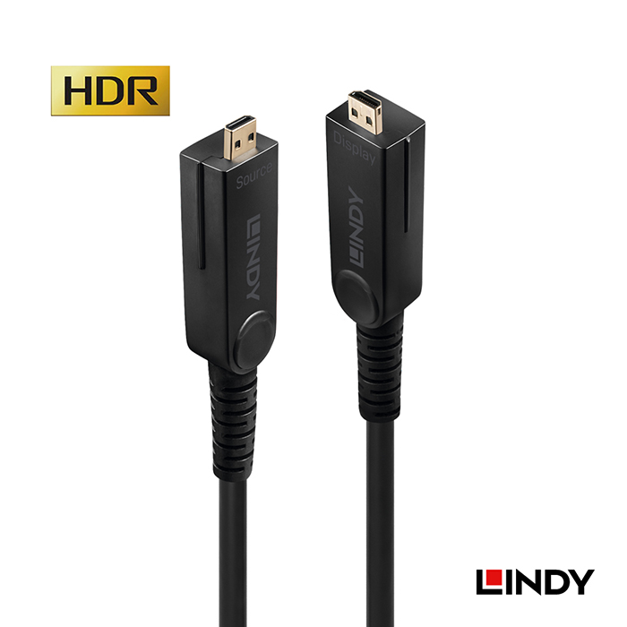 LINDY林帝HDMI2.0 18G 4K/60HZ & DVI三合一光電混合線30M-LINDY林帝原