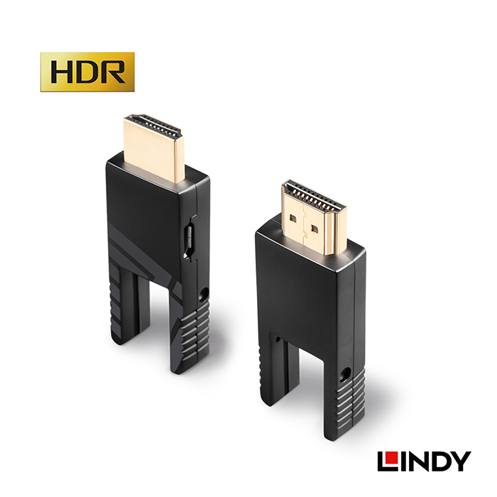 エントリー最大P14倍以上 LINDY Micro HDMI 2.0 18G光ファイバハイブリッドケーブル、HDMI/DVI変換コネクタ付、50m(型番 :38324)