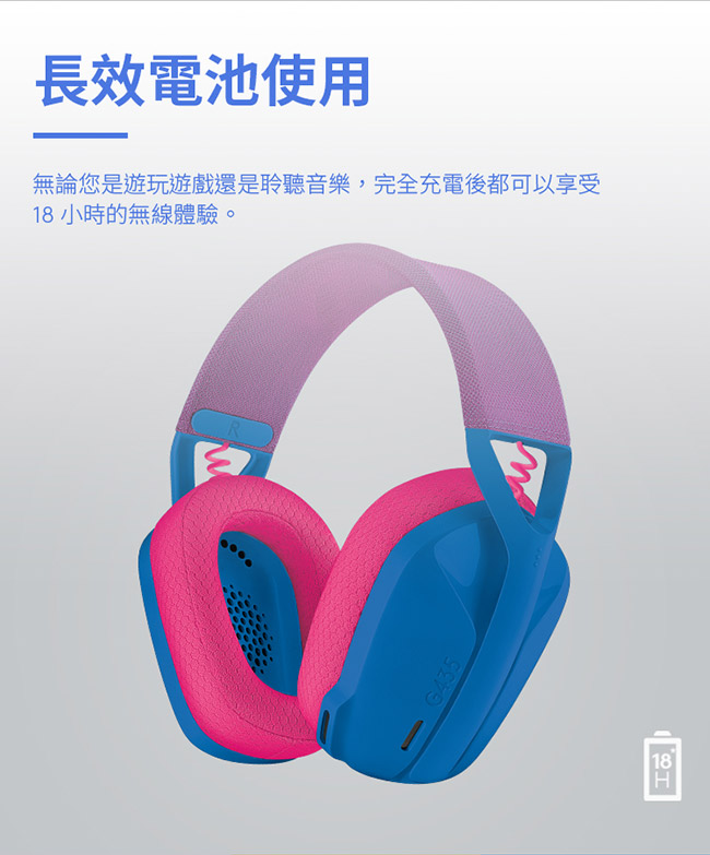 Logitech 羅技 G435輕量雙模無線藍芽耳機-白